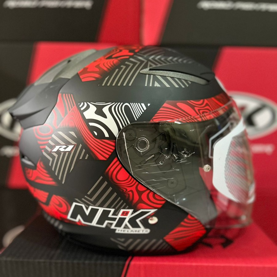 HELM NHK R1 Pierro Black Red HELM HALF FACE
