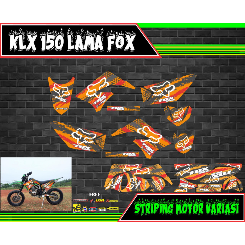 decal striping stiker motor klx lama fox