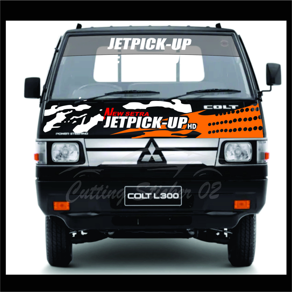 Stiker Kap Dpan Dan Kaca Mobil Pick Up Stiker Cutting Jet Pick Up Stiker Mobil Pick Up L300
