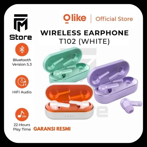 TERMURAH OLIKE TWS TRUE WIRELESS BLUETOOTH EARPHONE EARBUDS HEADSET T102