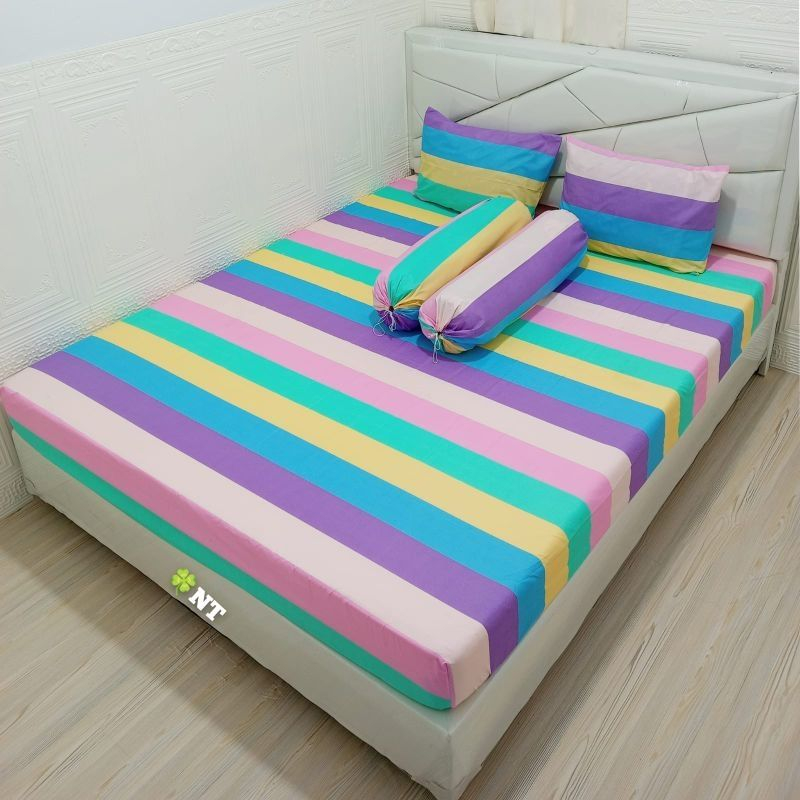 Monalisa-Bisa COD Sprei Set 90/100/120/140/160/180/200 Single Queen King Tinggi 20cm Tinggi 30cm Tin