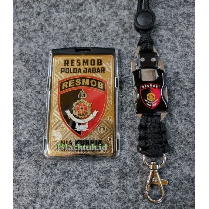 

plat id name tag RESMOB full set case dan tali