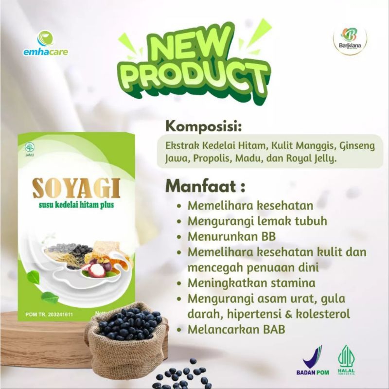 

SOYAGI Susu Kedelai Hitam Plus Herbal Halal Bpom