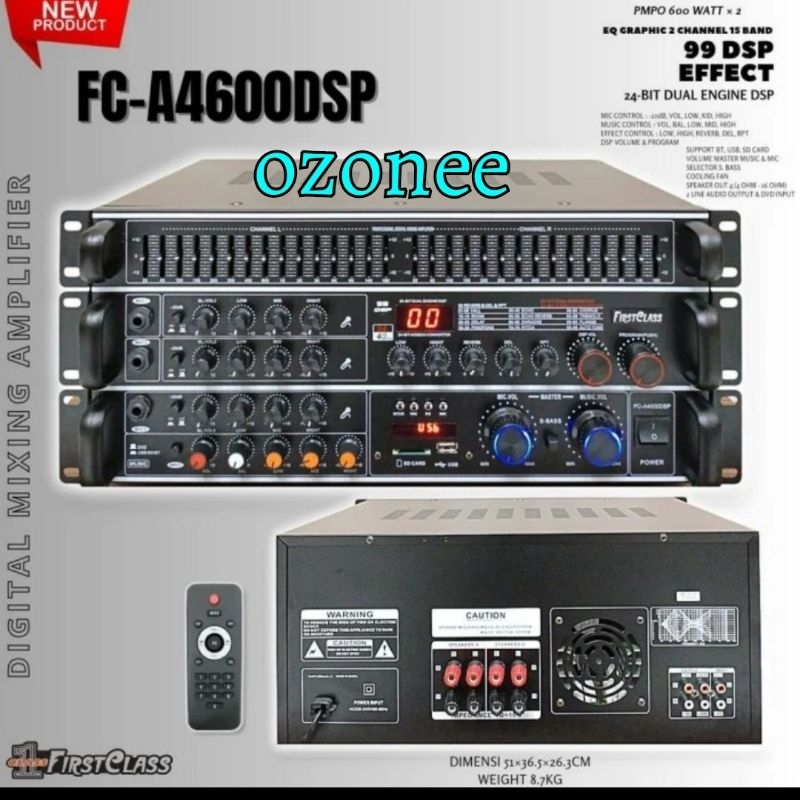 AMPLIFIER FIRSTCLASS FC A 4600 DSP/ FCA4600 DIGITAL AMPLI MIXING ORI