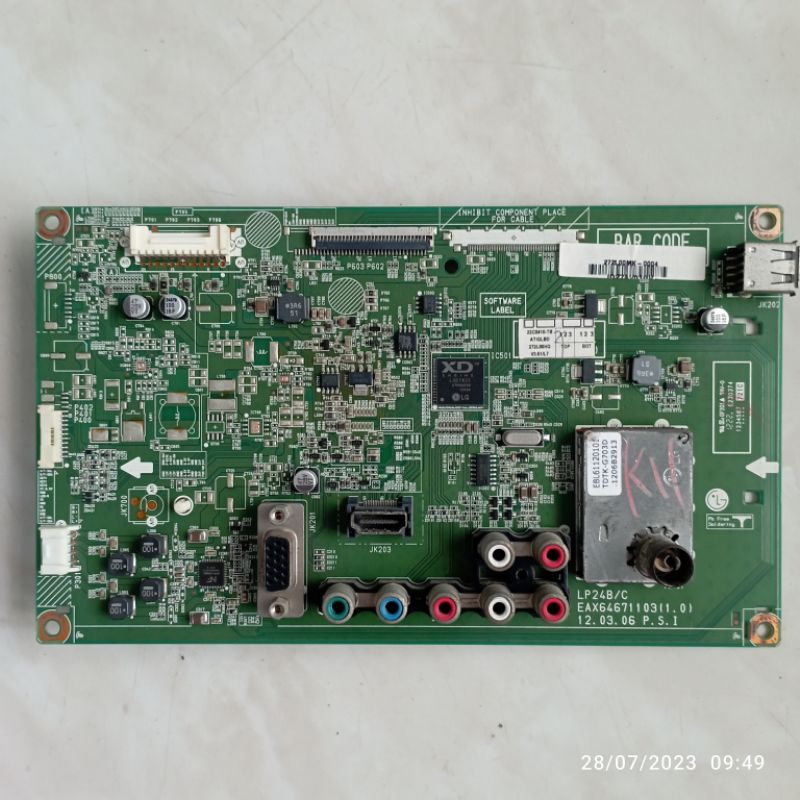 mb mobo mainboard module mesin tv LG 22CS410-TB 22CS410