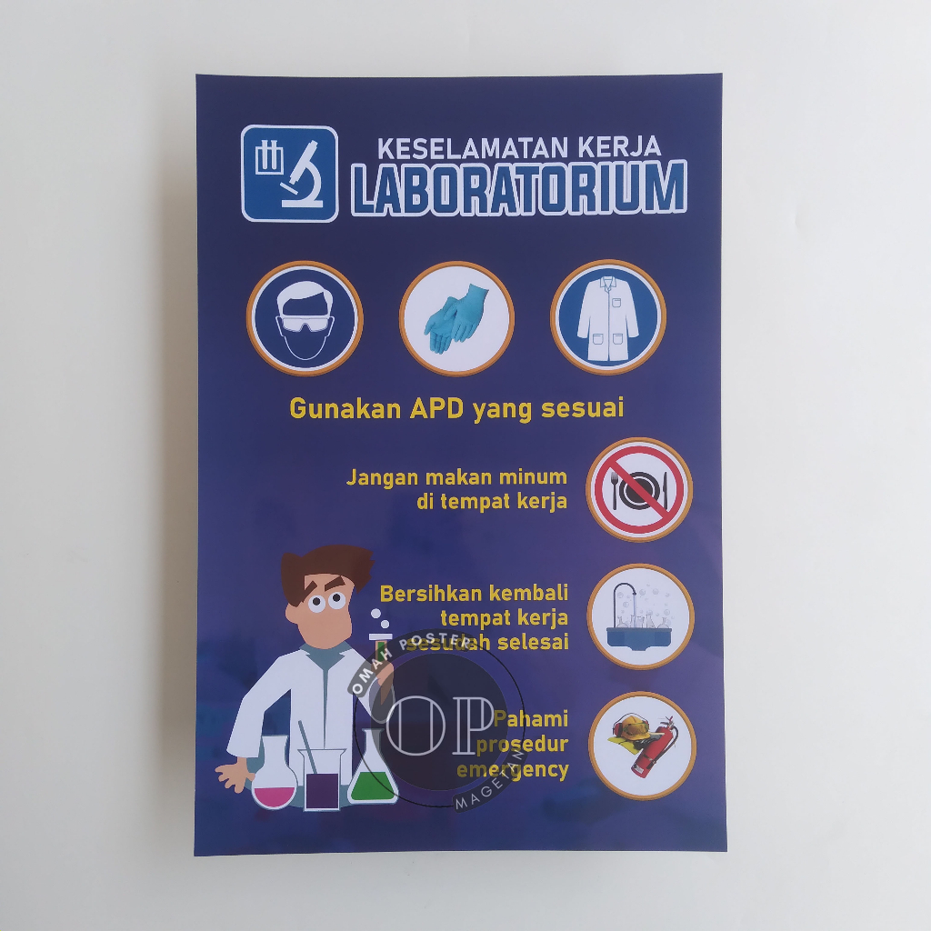 Poster Keselamatan Kerja Laboratorium - K3 - Poster Kesehatan