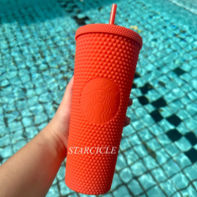 [READY] ORI Starbucks Studded Tumbler Red Orange CNY Size 24oz (Bisa Untuk Tumbler Day)