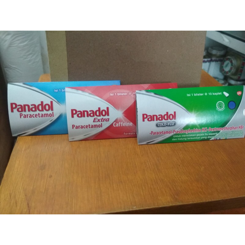 Panadol biru / panadol merah / panadol extra / panadol hijau / panadol cold dan flu