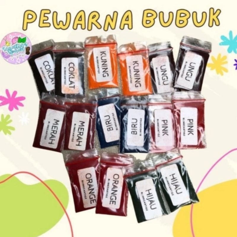 

pewarna bubuk water based ukuran 10 gram
