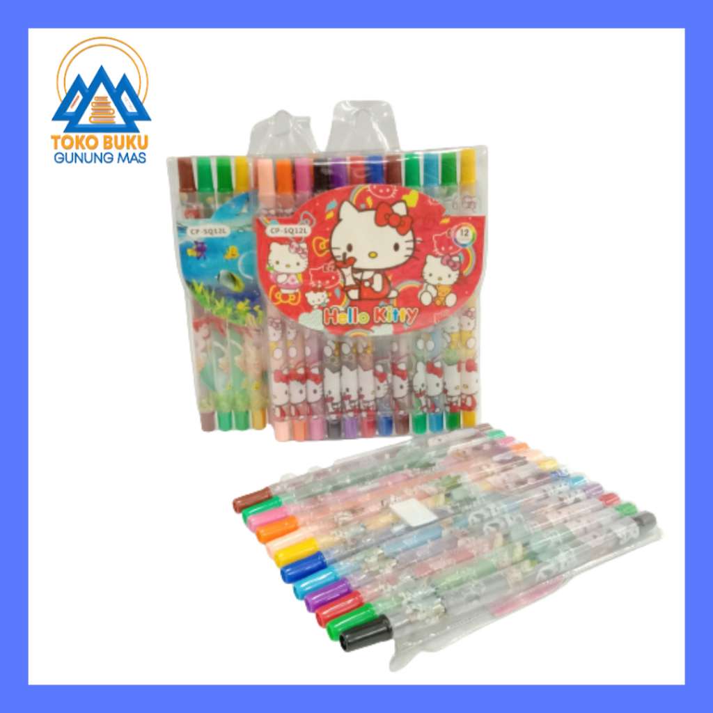 

Crayon Putar Fancy Panjang Karakter 12 warna
