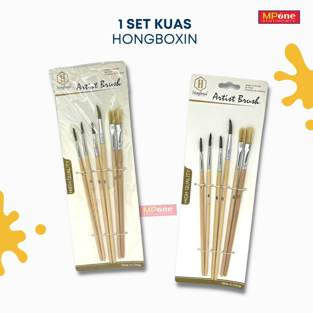 

Kuas Set hongboxin / Kuas Set Isi 6Pcs / Kuas Lukis