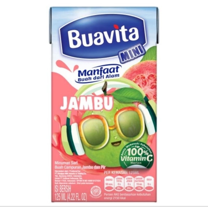 

Buavita Mini Jambu Jus Buah Asli 125ml