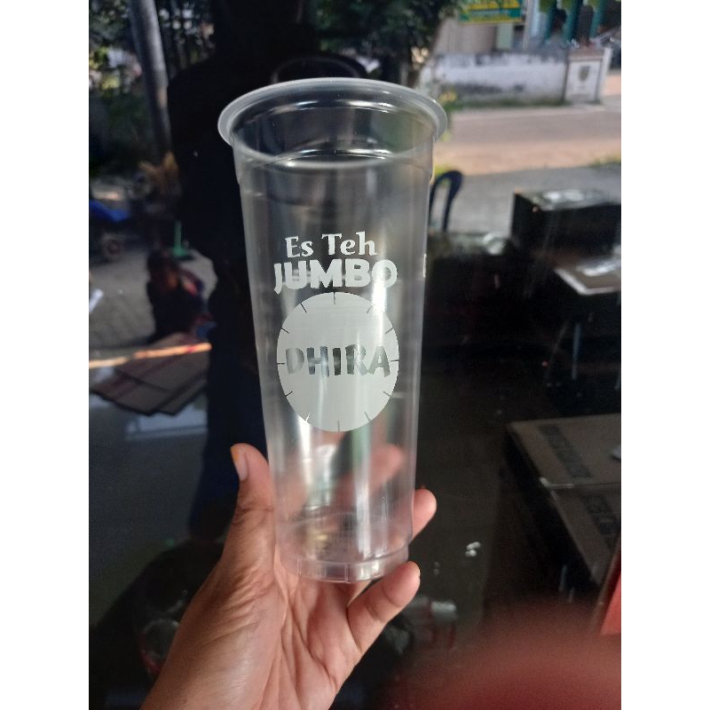 sablon gelas cup teh jumbo