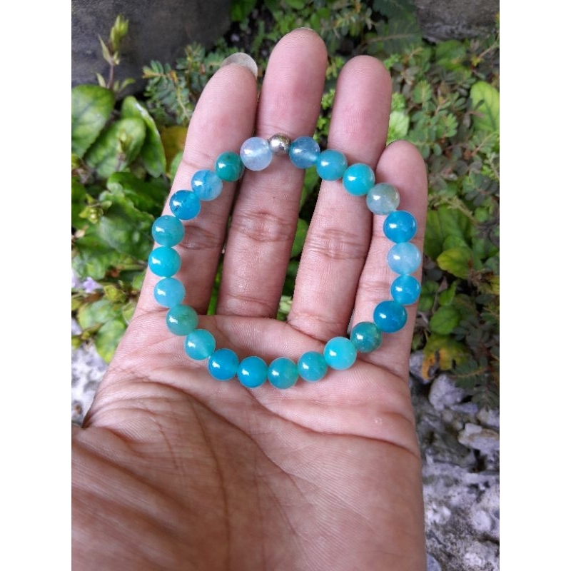 Gelang Batu Natural Amazonite