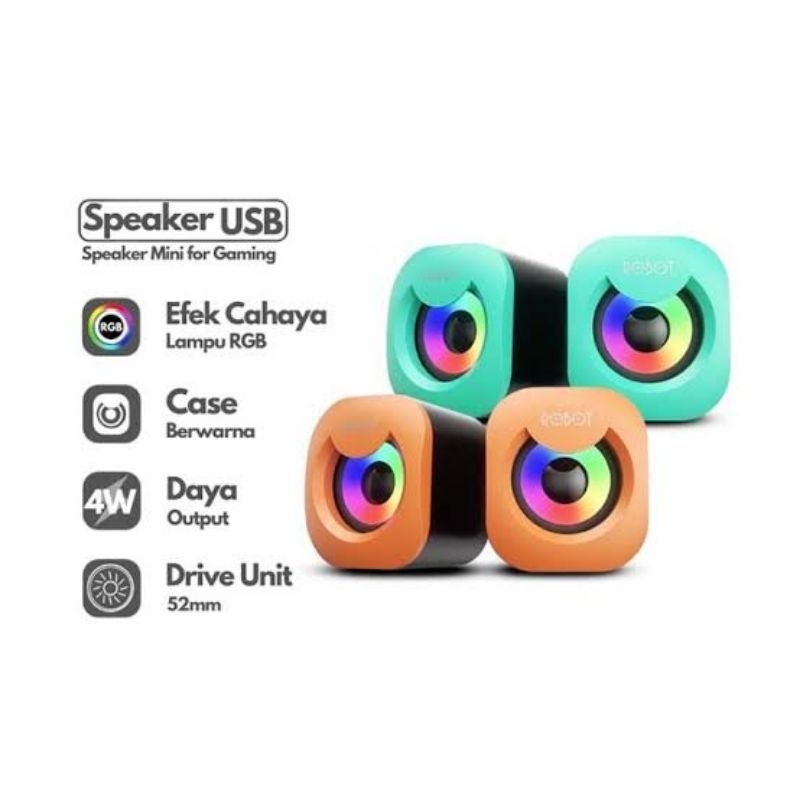 Robot Speaker RS180 USB RGB Speaker Portable