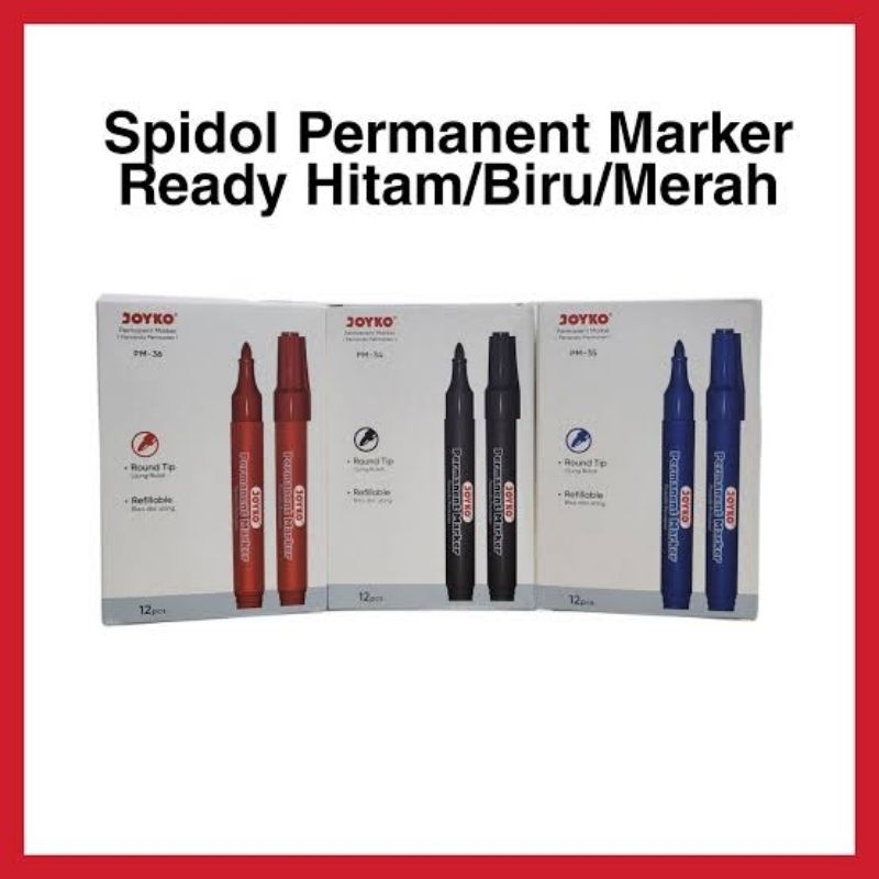 

[LUSIN] SPIDOL PERMANENT MARKER PM-34 PM-35 PM-36 JOYKO