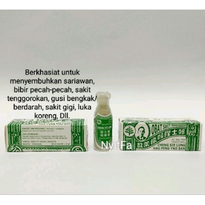 Obat sariawan sakit tenggorokan / hau feng yao san / heu fung san