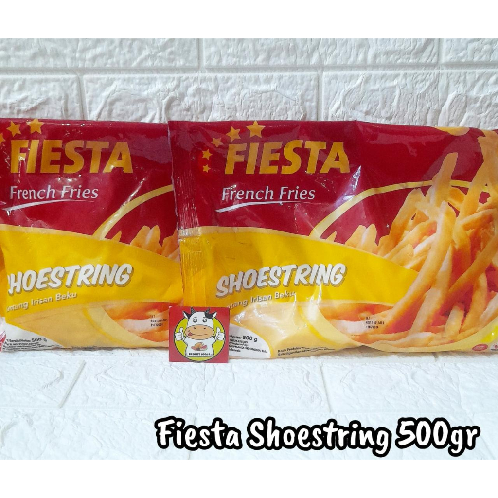 

FIESTA SHOESTRING/FIESTA CRINKLE 500GR - KENTANG GORENG FIESTA 500GR - FROZEN FOOD - BRONTZ JOGJA