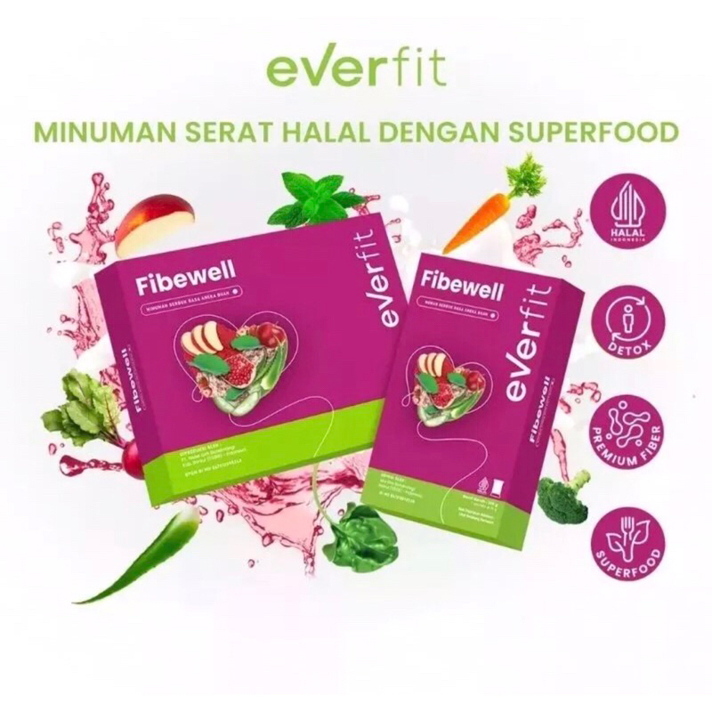 Everfit Fibewell Minuman Serbuk Rasa Aneka Buah | Minuman Pelangsing