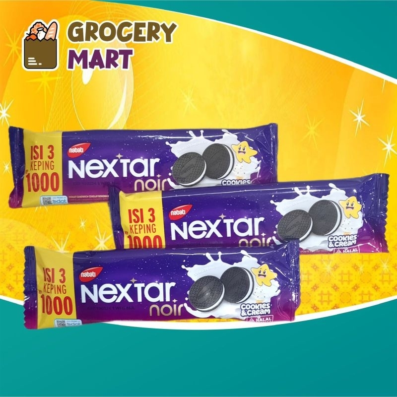 

Nextar Noir Cookies Sandwich Cookies&Cream 1Pack isi 10pcs