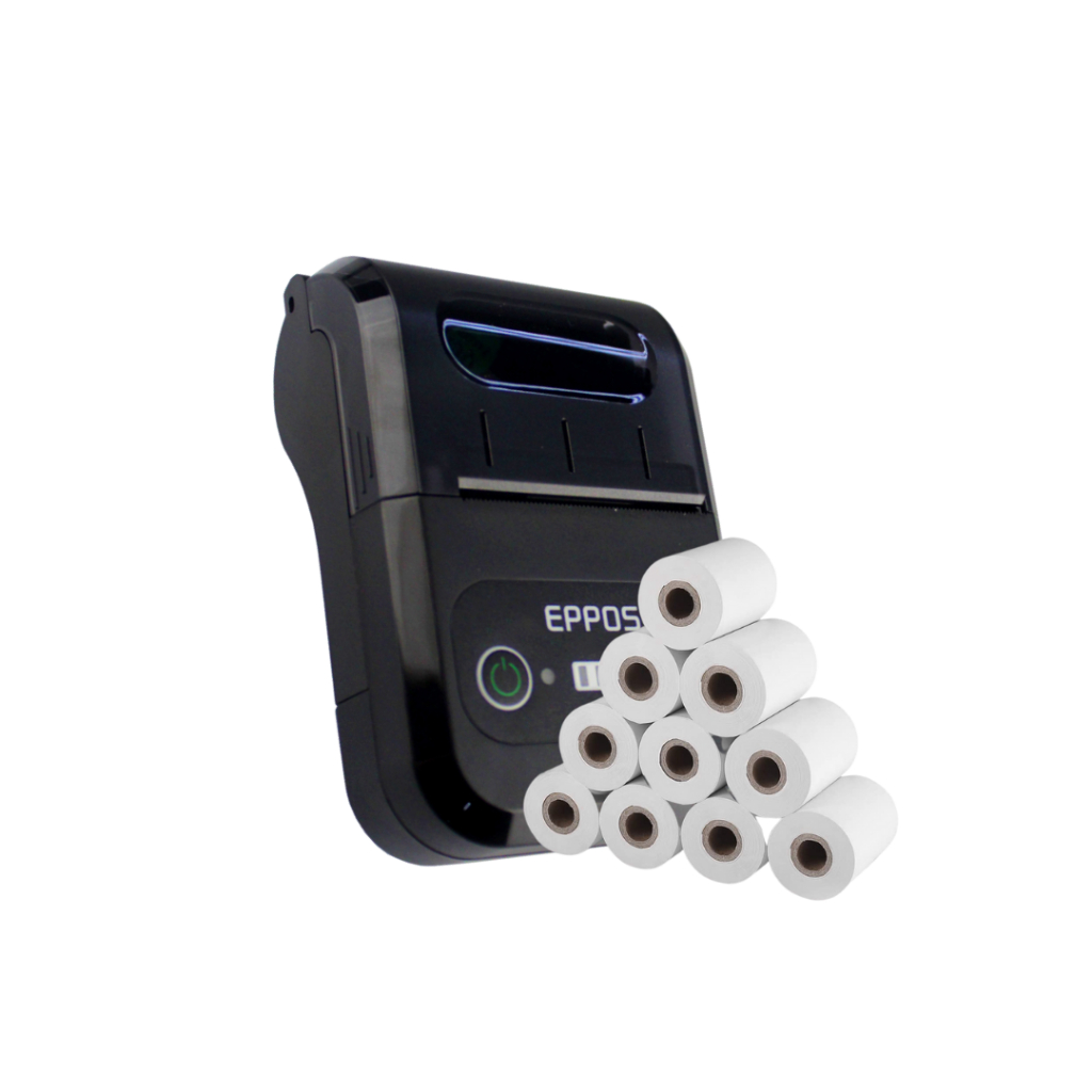 

Paket Mobile Printer Bluetooth Thermal EPPOS + 10 Roll Kertas printer