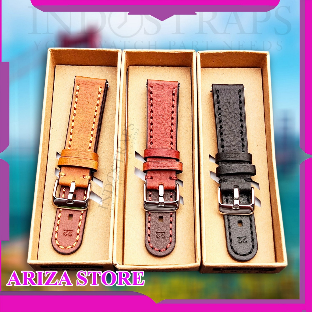 TALI JAM TANGAN KULIT STRAP ANTI ALERGI PEYTONROUS ORIGINAL