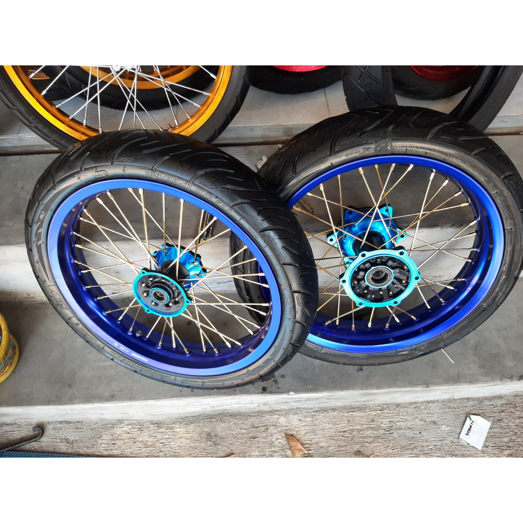 Wheelset Supermoto WR 155 Murah Roda Set Murah WR155 Supermoto RIng 17 Ukur Velg 250 300
