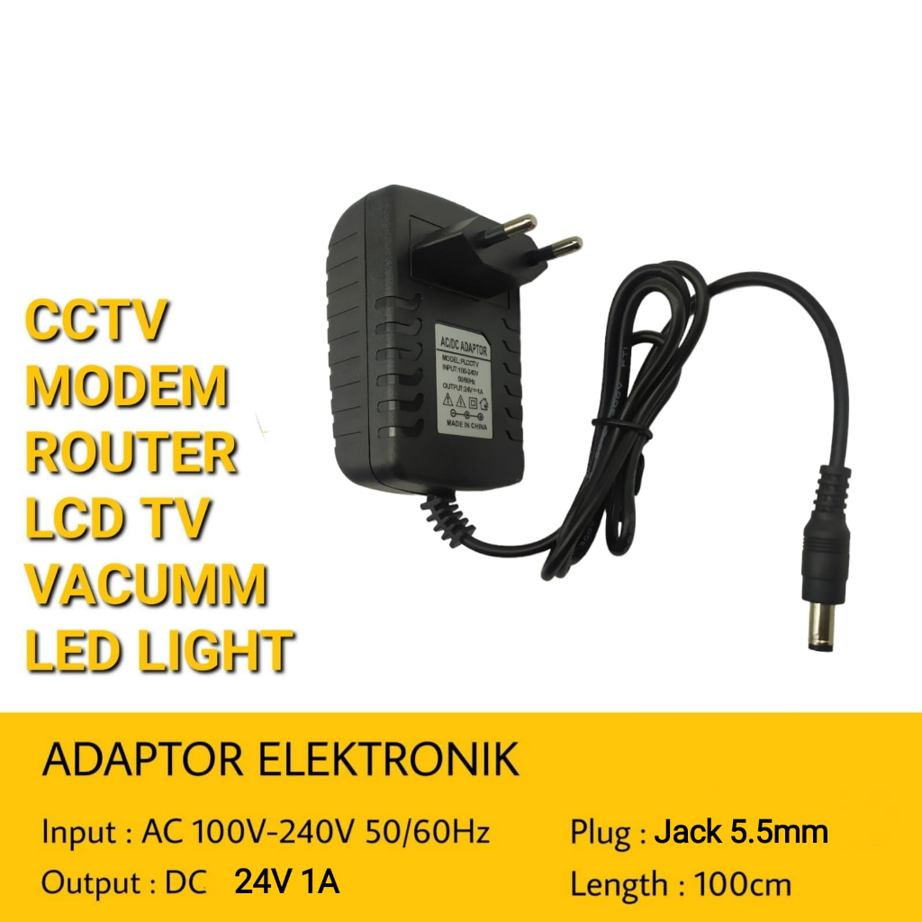 Adaptor 24V 1A High Quality 24 Volt 1 Ampere Switching Power Supply SMPS PSU DC Jack 5.5mm