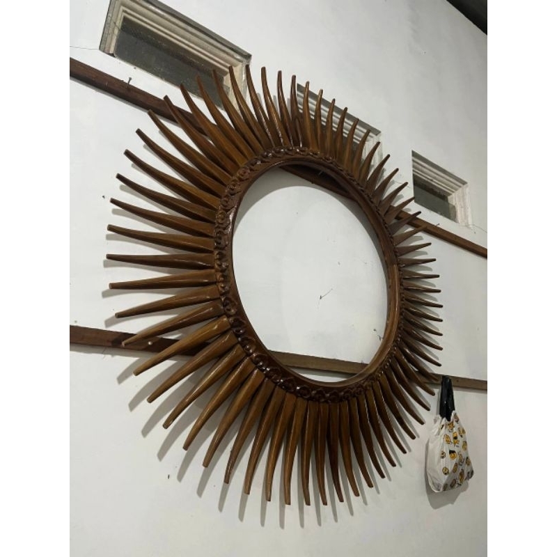 Hiasan Dinding / Pigura cermin model matahari