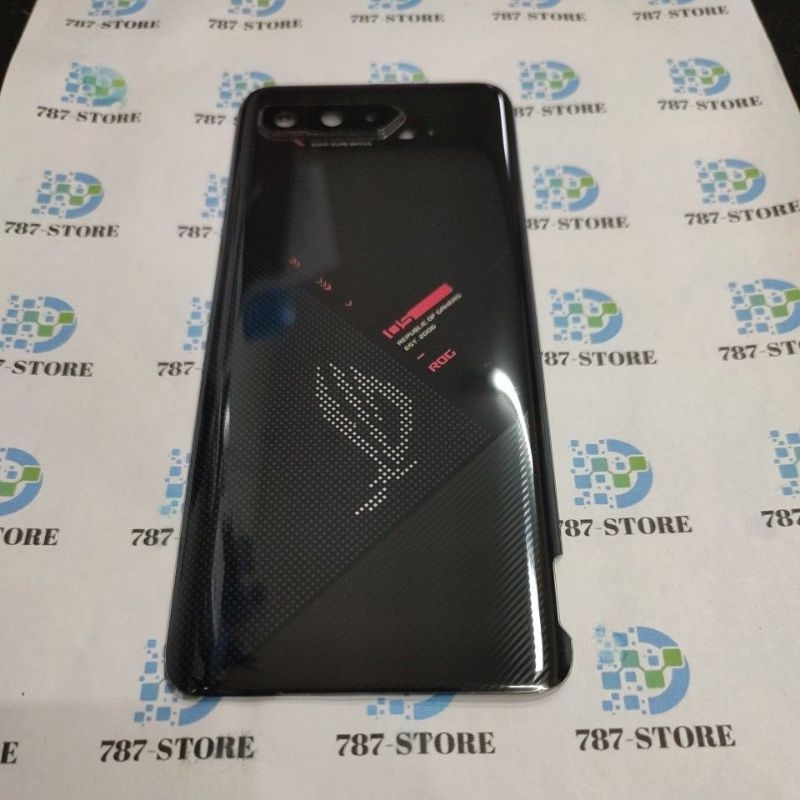 BACKGLASS ASUS ROG PHONE 5 ZS773KS BLACK ORIGINAL BEKAS