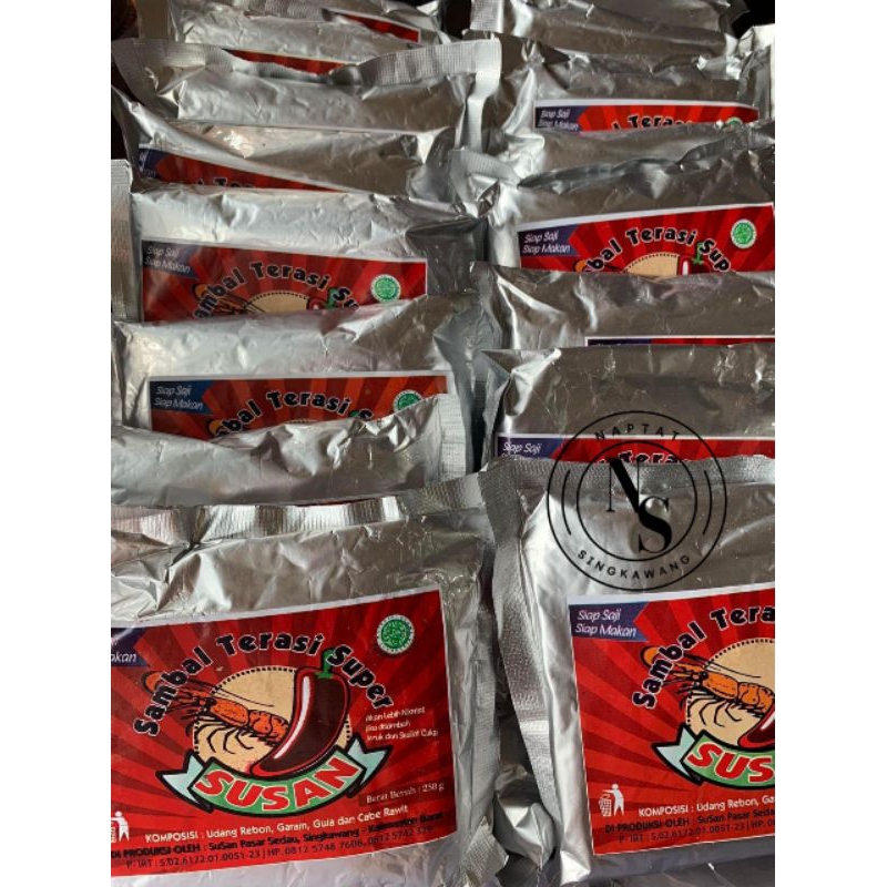 

TERASI UDANG/SAMBAL TERASI SUPER SUSAN HALAL SINGKAWANG 250gr