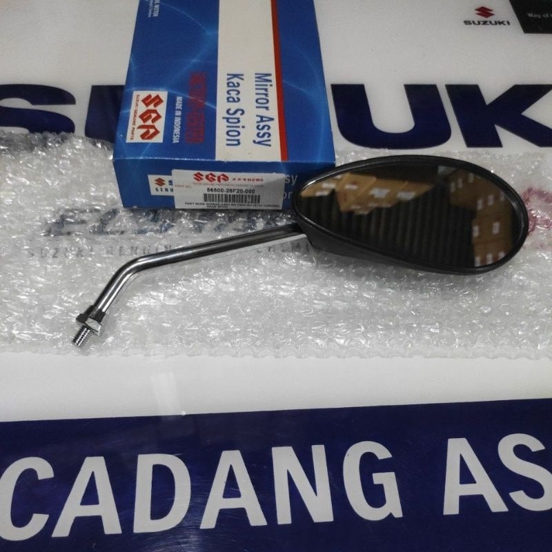 kaca spion kanan satria Fu old karbu drat 12 batang chrome original SGP 56500-28F20