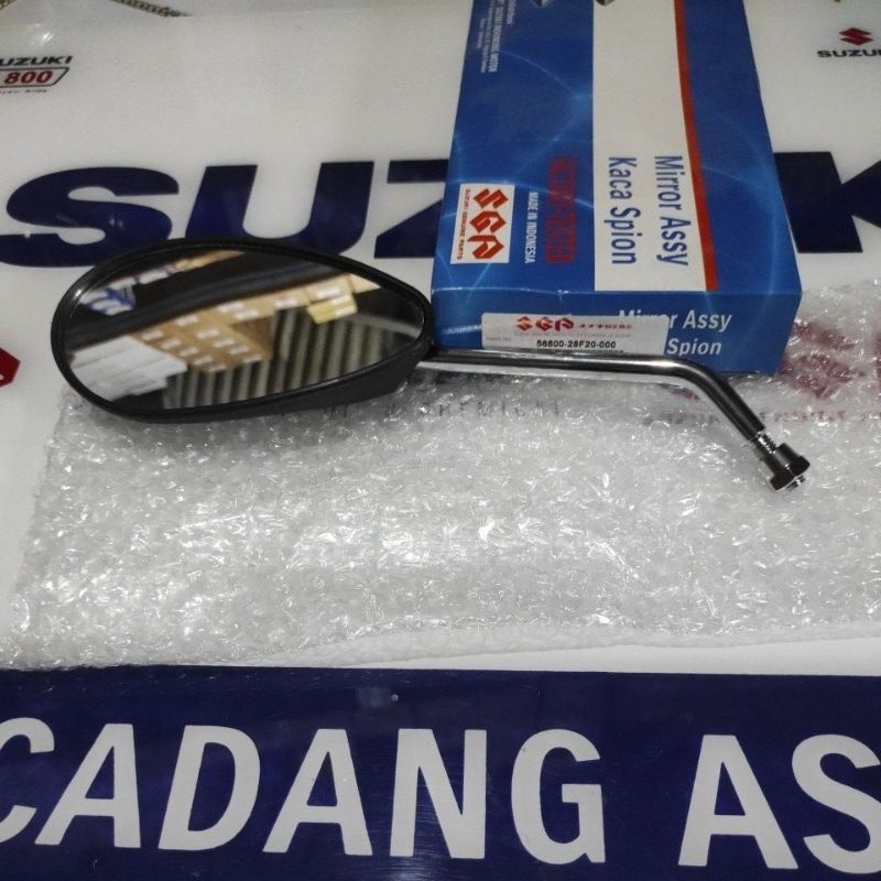kaca spion kiri satria Fu old karbu drat 12 batang chrome original SGP 56600-28F20