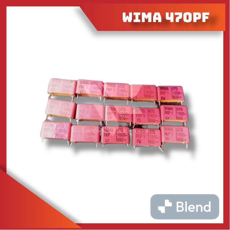 capasitor wima 470pf 650v