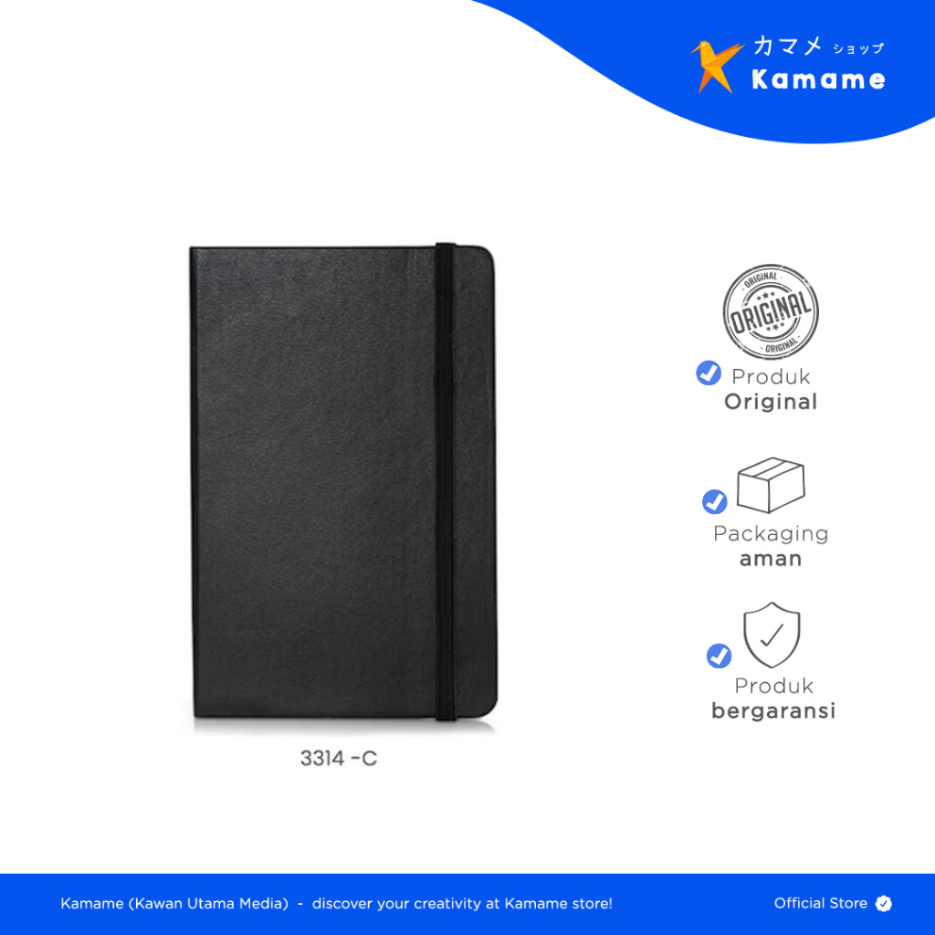 

Deli Leather Cover Notebook - Deli High Quality Notebook BK Bahan Cover Kulit 96 Lembar Uk.56K- 3314 - Kamsme