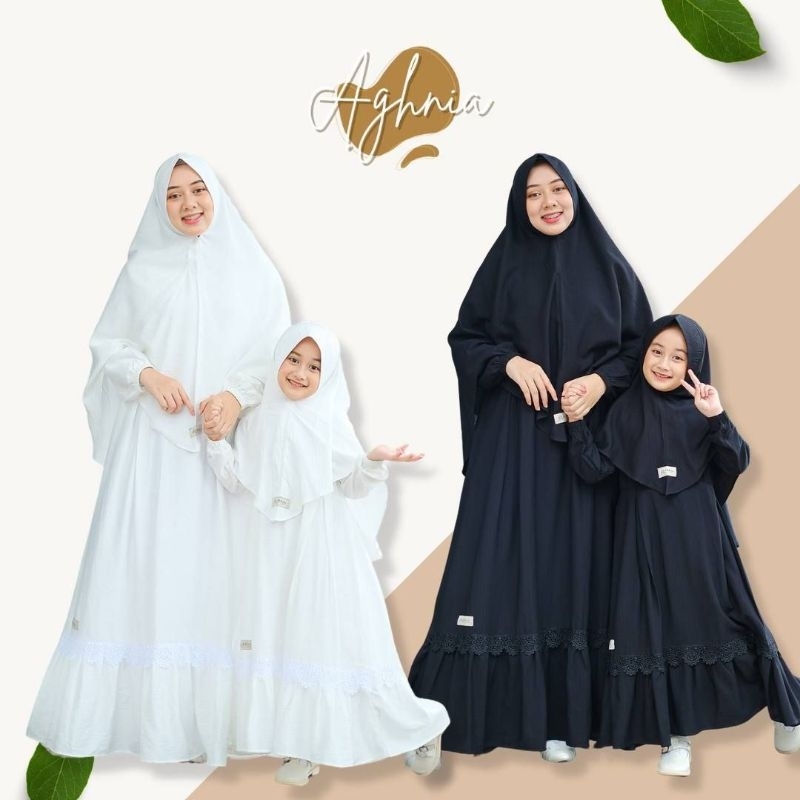 AGHNIA WHITE SERIES ARRIN | GAMIS ANAK BALITA REMAJA CEWEK COUPLE PUTIH HITAM