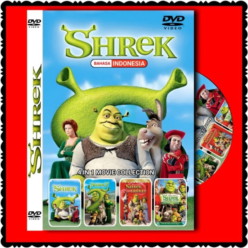 KASET DVD SHREK 1-4 BAHASA INDONESIA