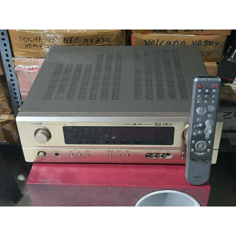 power amplifier receiver DENON AVR-1604 second bekas normal siap pakai amplifier home theater 5.1 dolby suround prologic stereo 6channel stereo