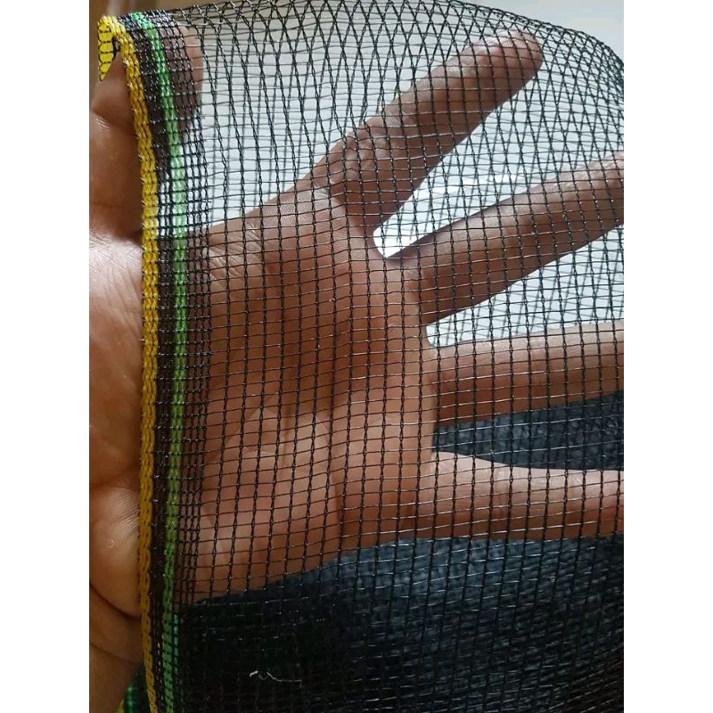 jaring waring hitam per meter lebar 120cm