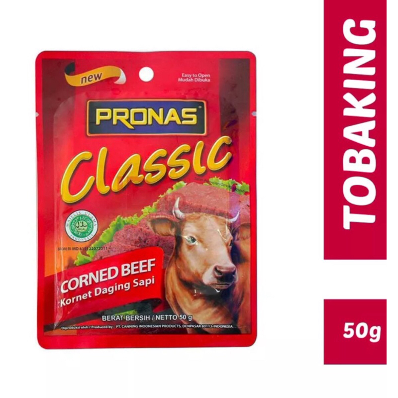 Pronas Kornet Beef Classic 50 Gr Kornet Sapi Sachet