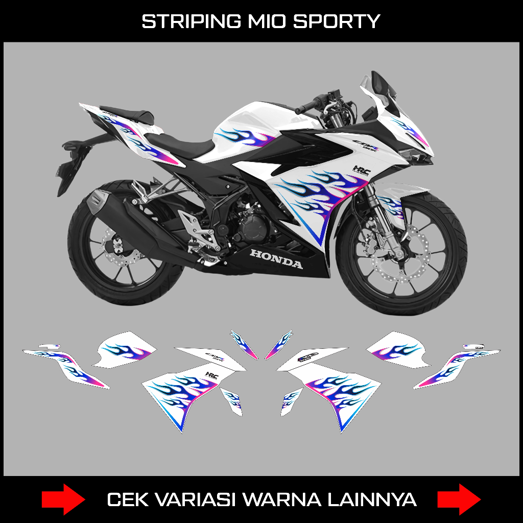 STRIPING STICKER HONDA CBR 150 K45R NW 2021 / N CBR 150 K45R 2021