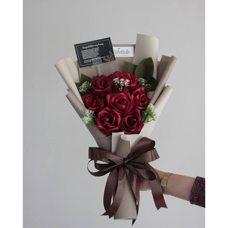 Buket Satin Premium / bouquet bunga satin / bouquet wisuda / bouquet satin / buket satin murah