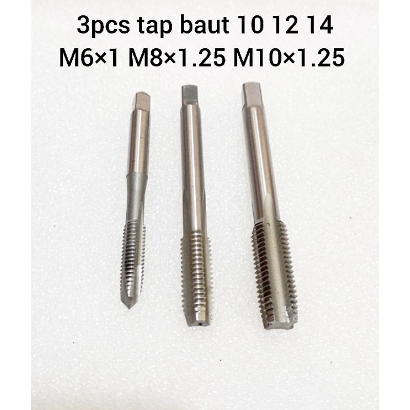 Tap.Hand Tap.Tap Set Baut Kunci 10 12 14. M6 M8 M10 OSG.UFS.YAMAWA