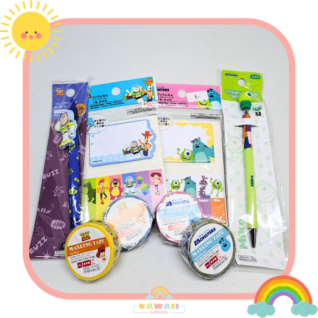 

[ Seria ] Toy Story, Monsters Inc Disney Stationery | Kawaii Stationery | Cute Stationery | Alat Tulis Lucu
