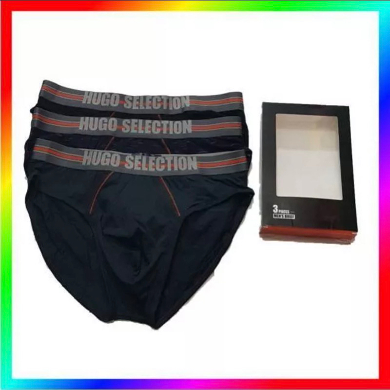 [1kotak] CD HUGO SELECTION|| CELANA DALAM HUGO BLACK || CELANA DALAM PRIA