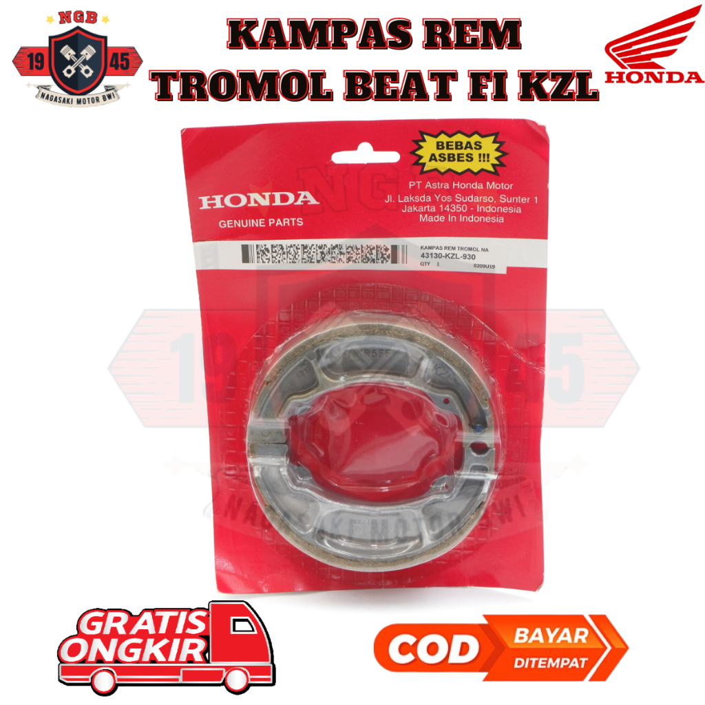 kampas rem honda beat - kampas rem belakang vario 125 - kampas rem belakang beat - Kampas Rem Tromol