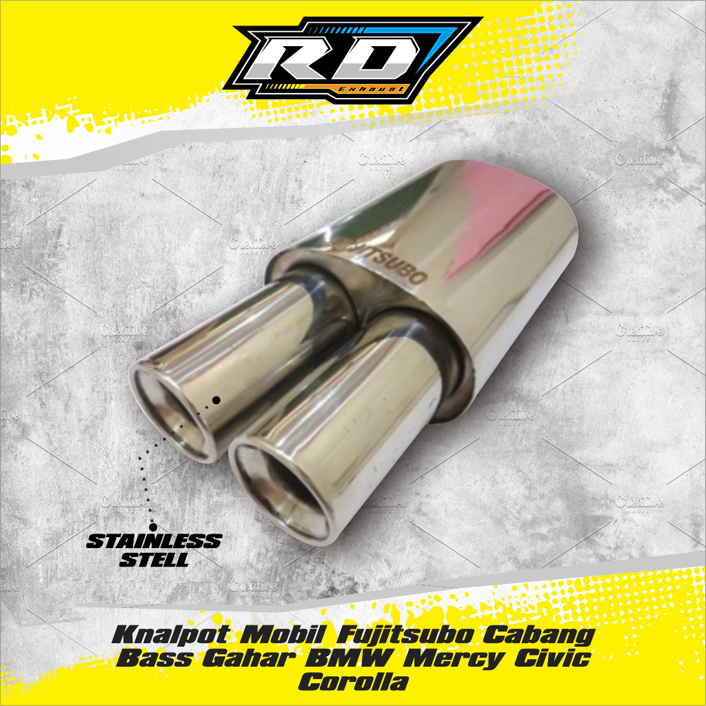 Knalpot Mobil Fujitsubo Cabang Bass Gahar BMW Mercy Civic Corolla