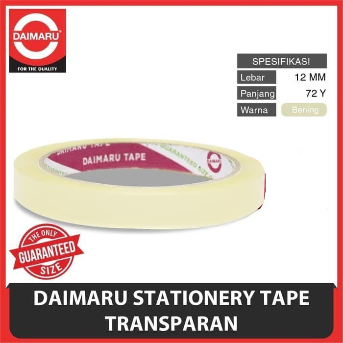 

lakban bening 1/2inch (12mm x 72yard) daimaru isolasi bening 1/2 inch daimaru