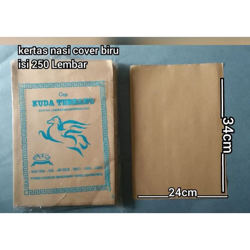 

Kertas nasi kotak tanggung biru isi 250 lembar
