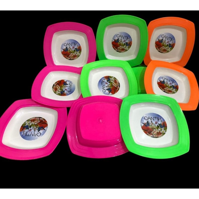 PIRING MAKAN GREAT / PIRING PLASTIK WARNA CANTIK GREAT